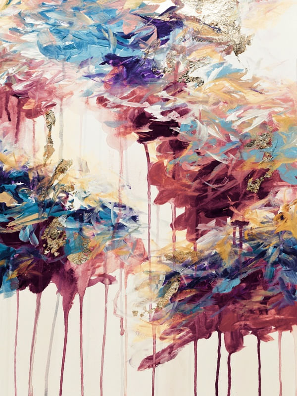 WHISPERED SONG 1 BOLD, COLORIDO ABSTRATO NUVENS DE CHUVA