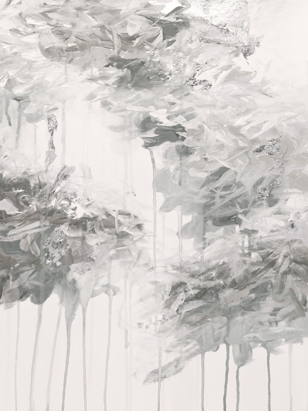 WHISPERED SONG 5 PASTEL, ELEGANTE ABSTRATO NUVENS DE CHUVA