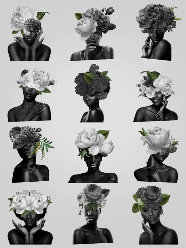 MULHERES E FLORES