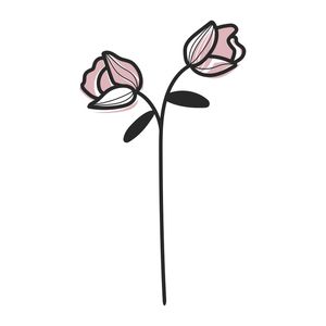STYLIZED FLOWER PETALS SQUARE PART 1 OF 3
