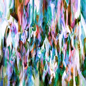 BIRDS OF A FEATHER 3, ARCO IRIS COLORIDO ABSTRATO