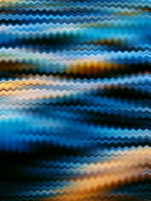 ONDAS TRIANGULARES - AZUL E LARANJA