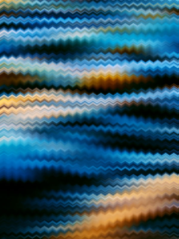 ONDAS TRIANGULARES - AZUL E LARANJA