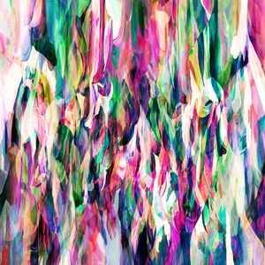 BIRDS OF A FEATHER 2, ARCO IRIS COLORIDO ABSTRATO