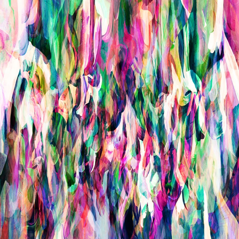 BIRDS OF A FEATHER 2, ARCO IRIS COLORIDO ABSTRATO
