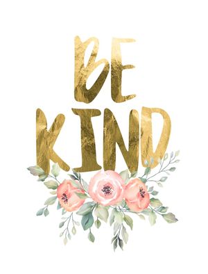 BE KIND GOLD E FLORAL