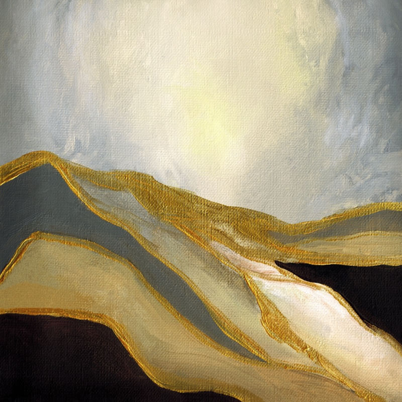 DUNE DRIFTER 4, ABSTRATO MINIMALISTA PAISAGEM PINTURA