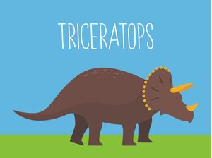 TRICERATOPS - SÉRIE DE 4 QUADROS THE DINOSAURS