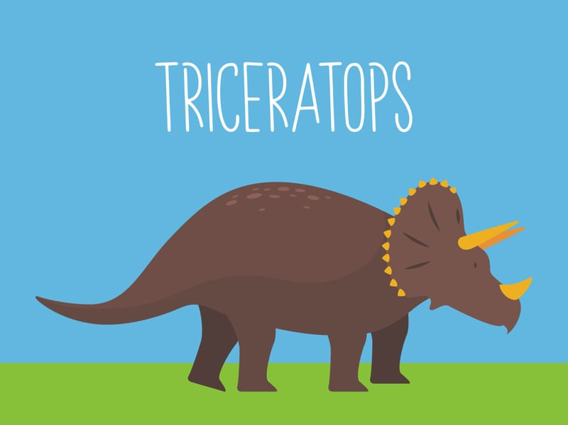 TRICERATOPS - SÉRIE DE 4 QUADROS THE DINOSAURS