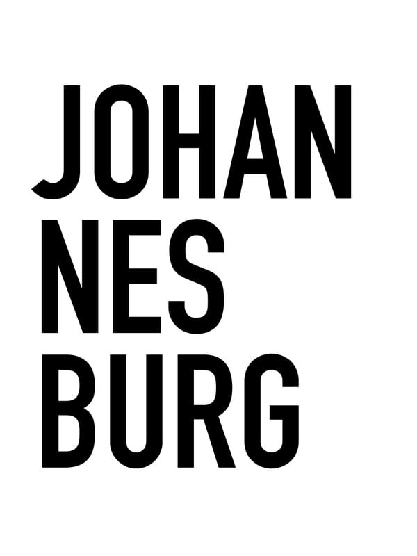 TIPOGRAFIA JOHANNESBURG