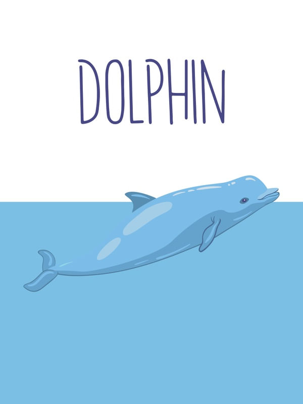 DOLPHIN - SÉRIE DE 6 QUADROS BLUE SEA