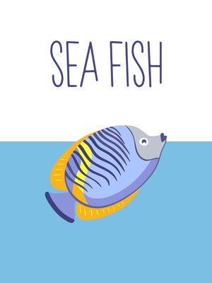 SEA FISH - SÉRIE DE 6 QUADROS BLUE SEA
