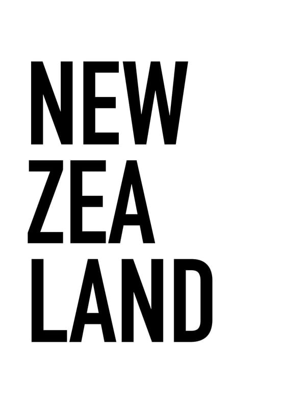 TIPOGRAFIA NEW ZEALAND