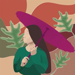 WOMEN WITH UMBRELLA