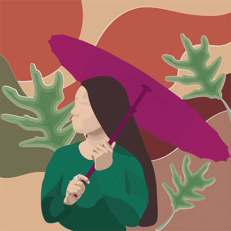 WOMEN WITH UMBRELLA