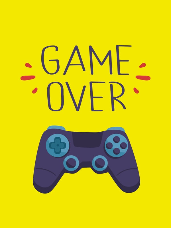 GAME OVER - FUNDO AMARELO