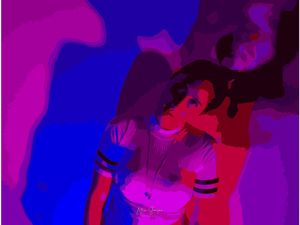 GAROTA EM ROSA E AZUL