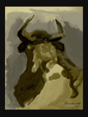 TOURO EM AQUARELA