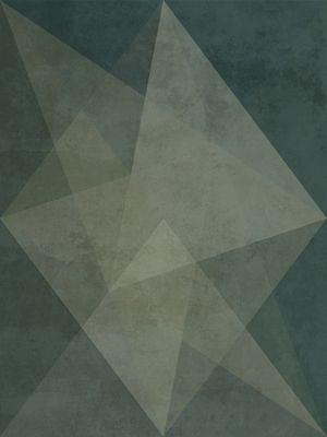 GEOMETRIA EM CORES - VERDE E BEGE