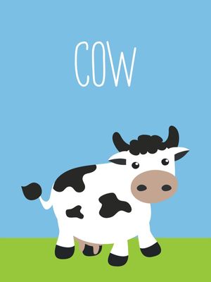 COW - SÉRIE COM 6 QUADROS FARM ANIMALS