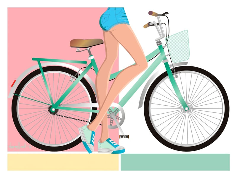 BICYCLE AND GIRL