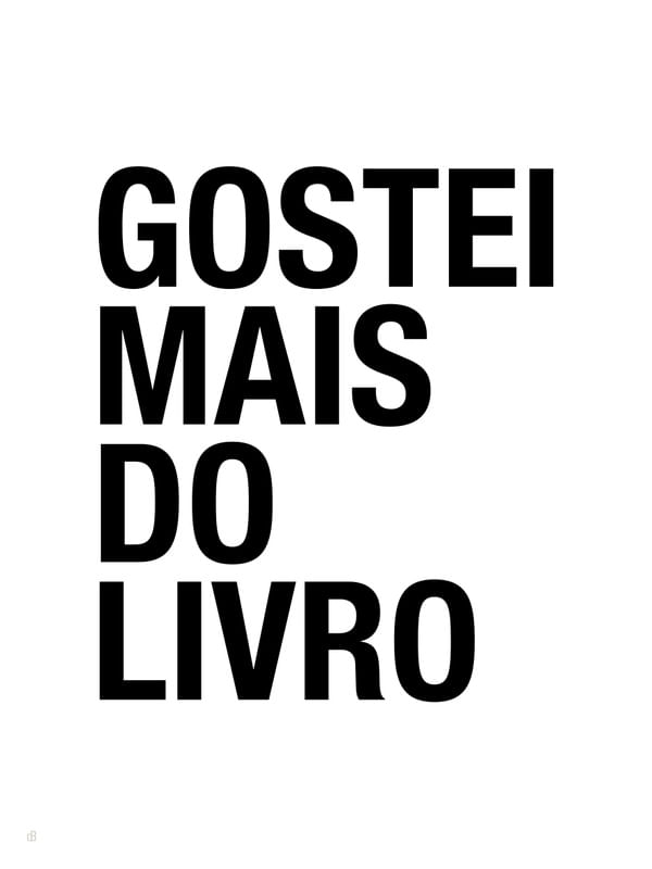 GOSTEI MAIS DO LIVRO