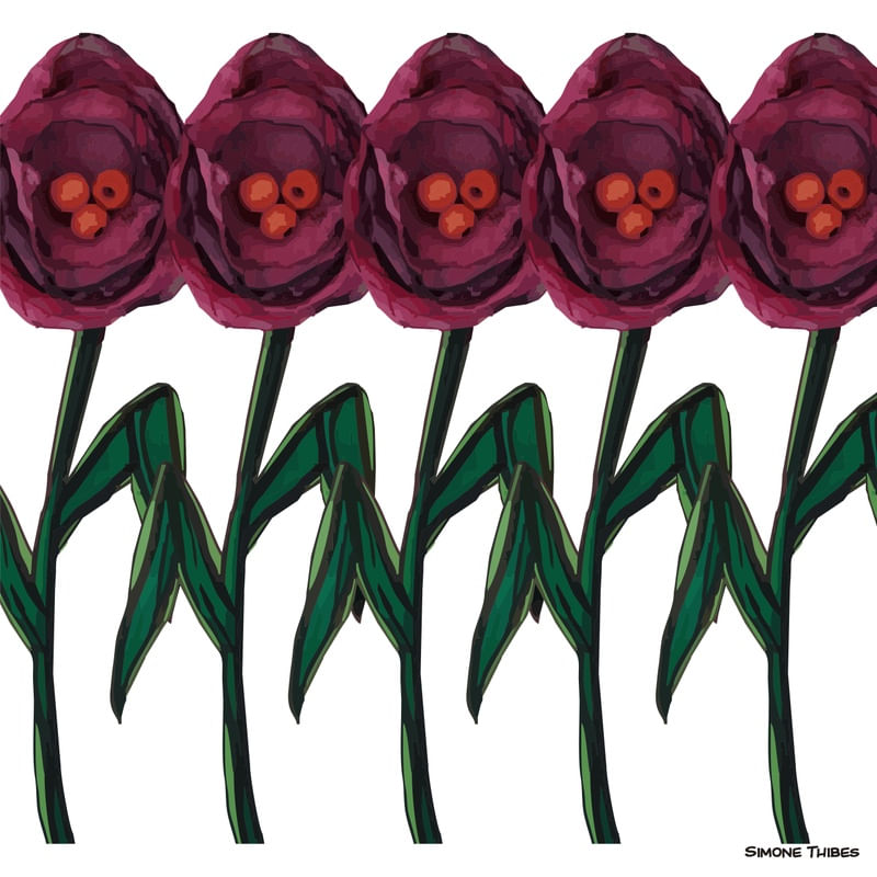 FLORAL VERMELHO FOGO 7