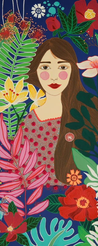 MENINA NO JARDIM II