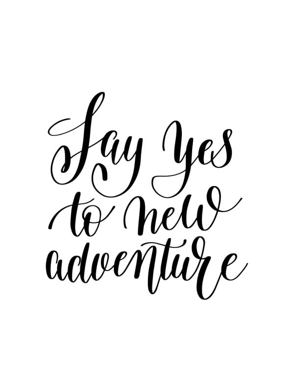 SAY YES TO NEW ADVENTURE I