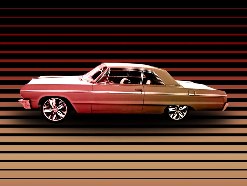 CAR AND STRIPES I