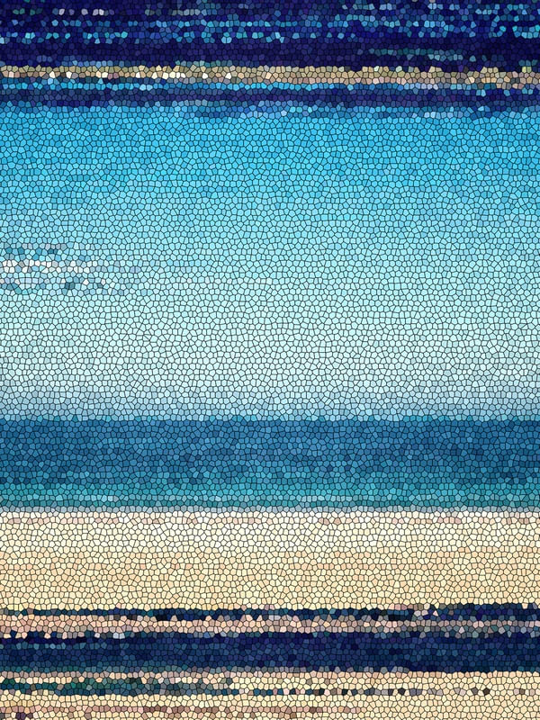 DEEP BLUE HORIZON VERTICAL II TRIPTICO