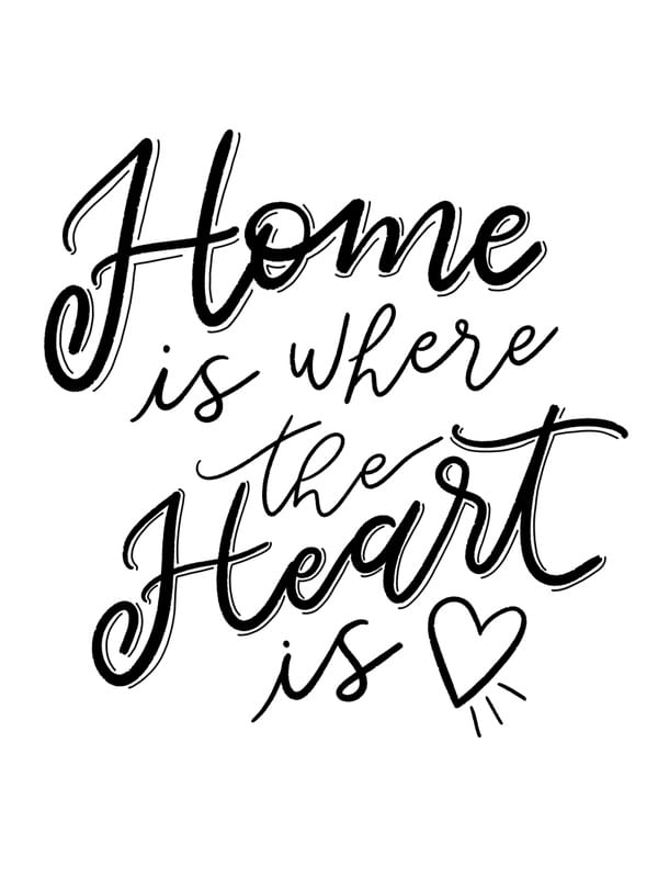 HOME HEART WHITE