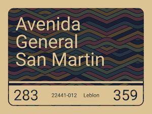 PLACA RIO AVENIDA GENERAL SAN MARTIN