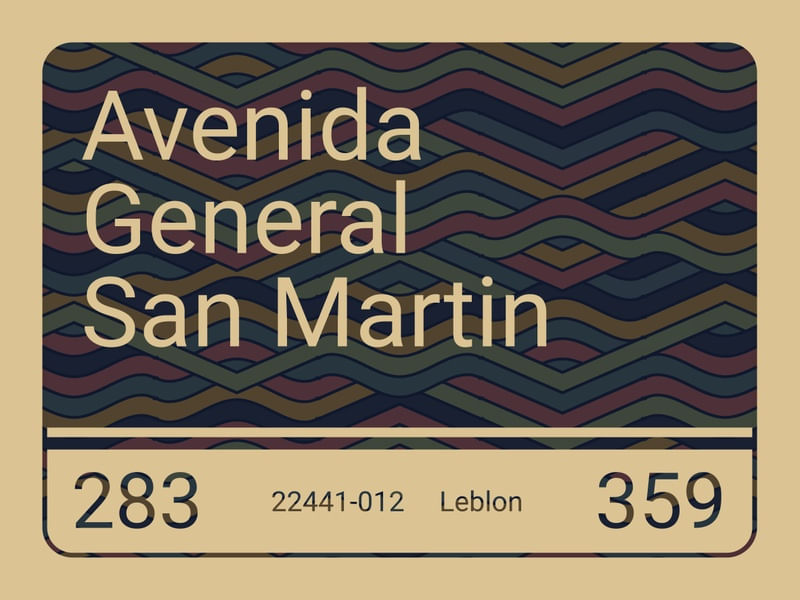 PLACA RIO AVENIDA GENERAL SAN MARTIN