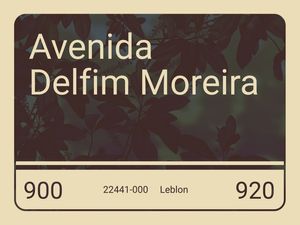 PLACA RIO AVENIDA DELFIM MOREIRA