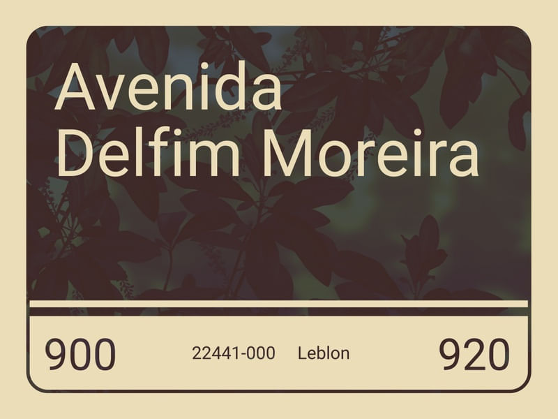 PLACA RIO AVENIDA DELFIM MOREIRA