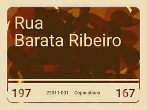 PLACA RIO RUA BARATA RIBEIRO