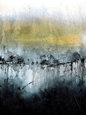 NIGHTFALL 1, ABSTRATO URBANO MODERNO PINTURA