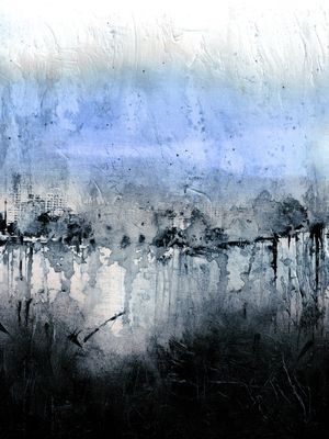NIGHTFALL 5, ABSTRATO URBANO MODERNO PINTURA