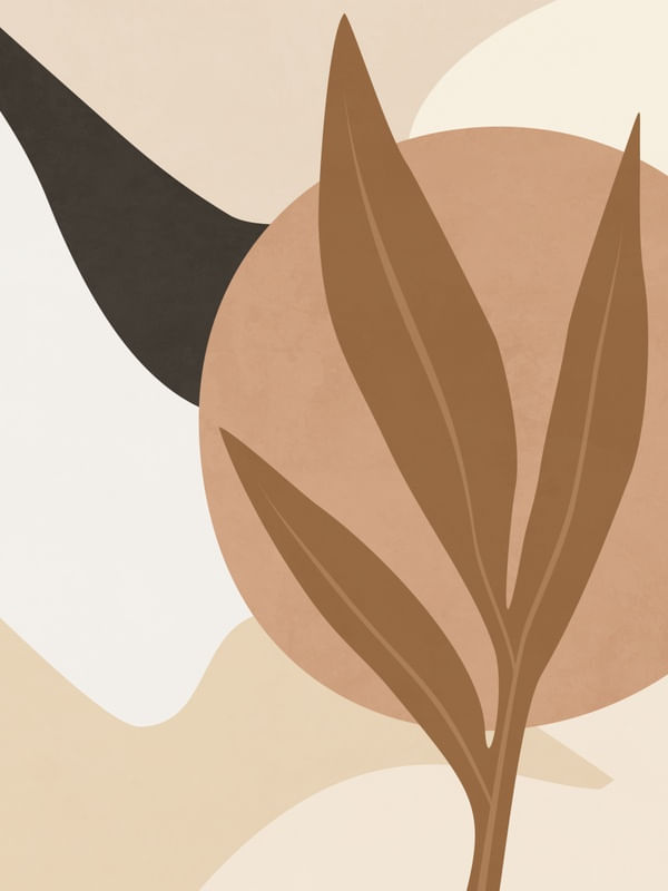 MINIMALIST TROPICAL ART IN HOT TONES II