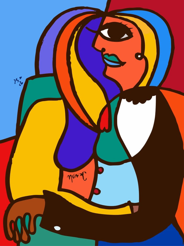 MUJER SENTADA DE PABLO PICASSO, POR MARCELO URIZAR