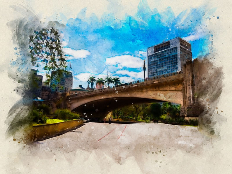 VIADUTO DO CHÁ AQUARELA
