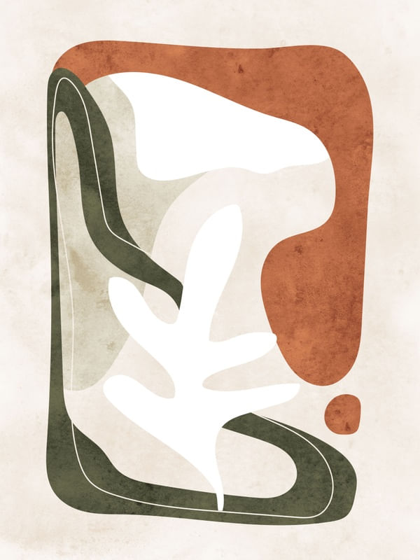 ABSTRATO VERDE E TERRA 3 DE 4 - CONJUNTO
