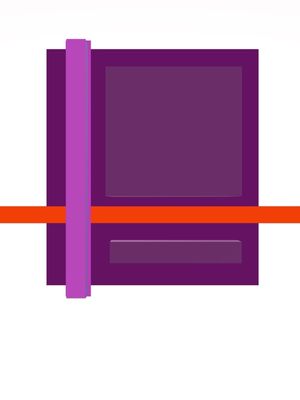 MINIMALISTA BRANCO E ROXO 3D ARTISTA GLORIA RIMES