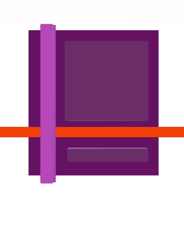 MINIMALISTA BRANCO E ROXO 3D ARTISTA GLORIA RIMES