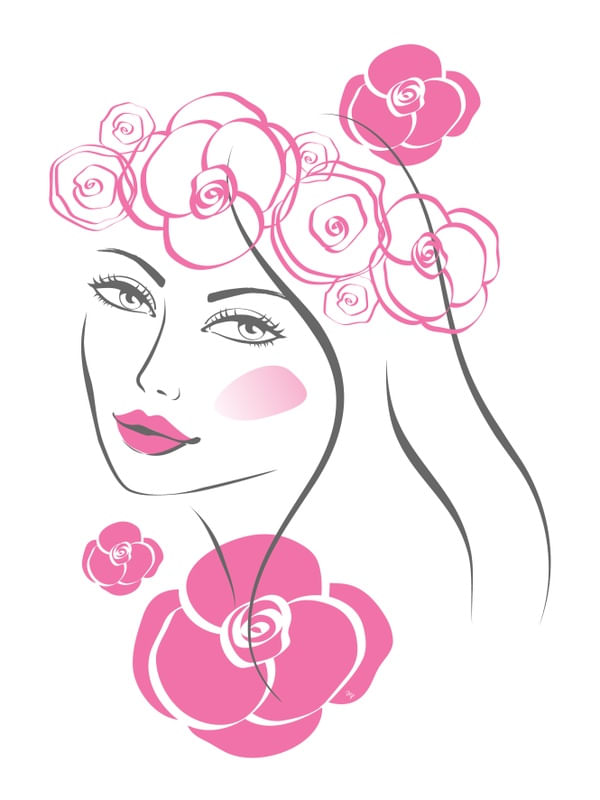 PINK FLOWER GIRL / FLORISTA ROSA