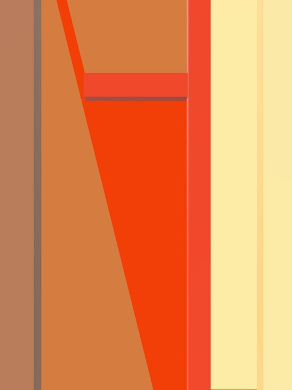 MINIMALISTA LARANJA E MARROM ARTISTA GLORIA RIMES