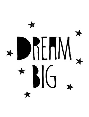 DREAM BIG PRETO E BRANCO
