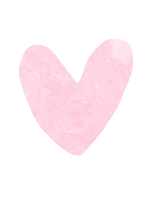 CORAÇÃO ROSA AQUARELA