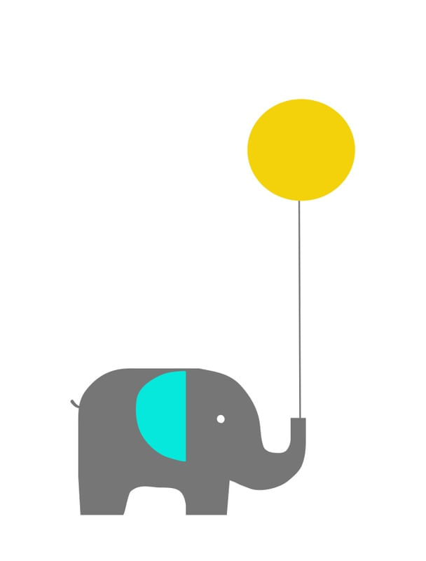 ELEFANTINHO BALÃO AMARELO
